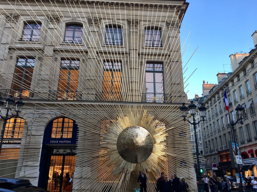 Louis Vuitton Shop Window in Place Vendome. Paris, France