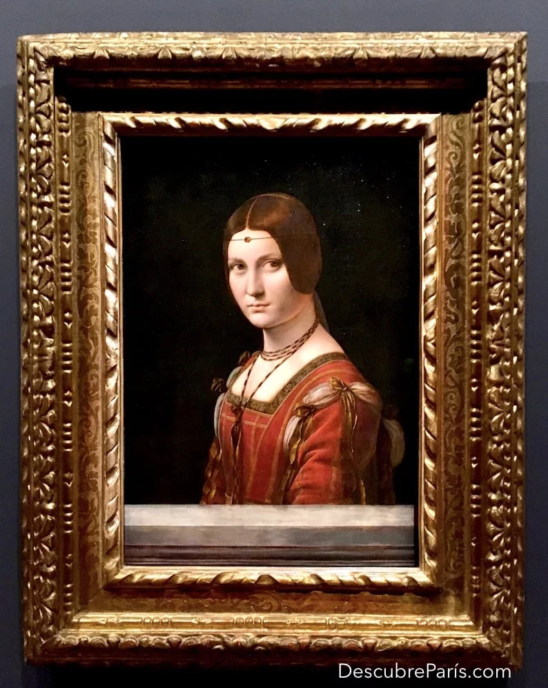 Fotografia de la obra "La belle Ferronnière" de Leonardo Da Vinci