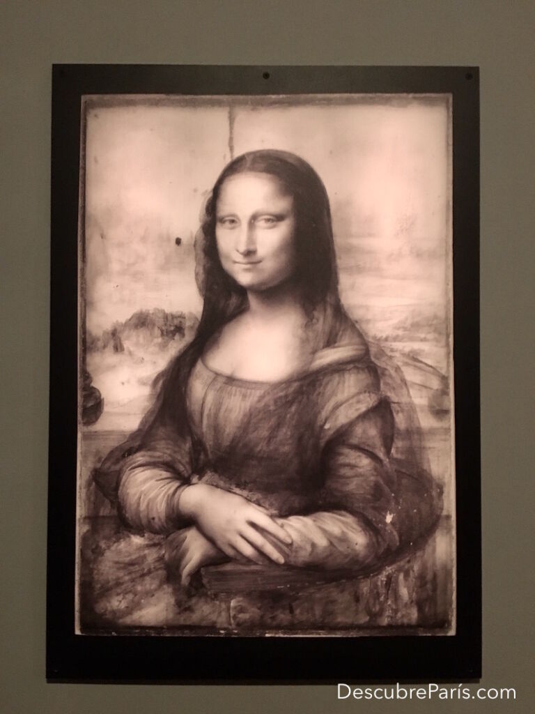 Reflectografia infraroja del portaretrado de Lisa del Giocondo, conocida como la Gioconda o la Mona Lisa
