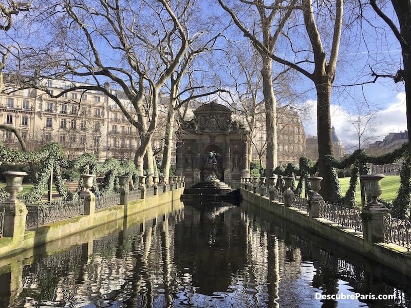 Fuente de Médicis, Jardin de Luxemburgo en Invierno